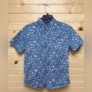 Lee Blue Floral Men's Casual Button Up Shirt